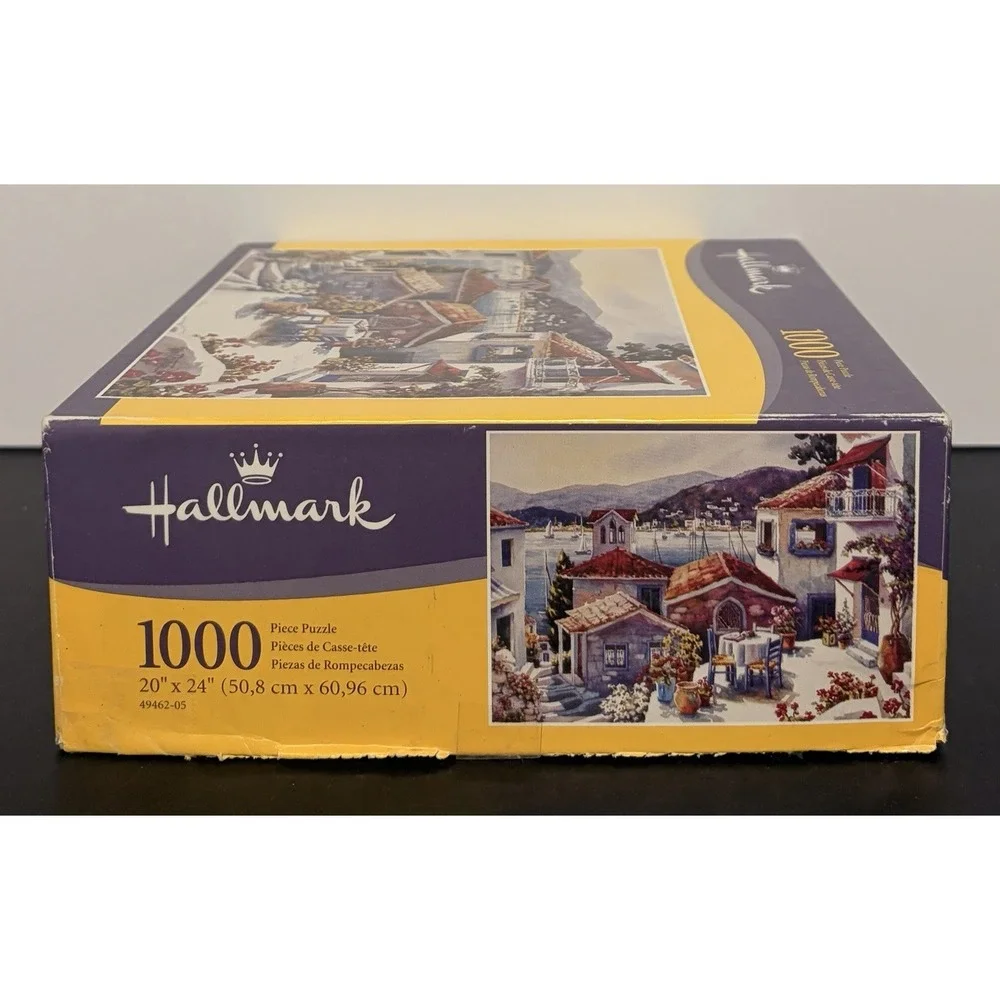 HALLMARK HASBRO ERIN DERTNER 1000 PIECES SEASIDE LEISURE JIGSAW PUZZLE GREECE